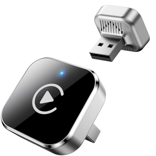 Wireless CarPlay Adapter & Android Auto Adapter, 2 in 1 Mini Dongle, Convert Wired to Wireless, Plug and Play Fast Auto Connect, Stable No-Lag Connection, for iPhone & Android Cars 2016+, Silver