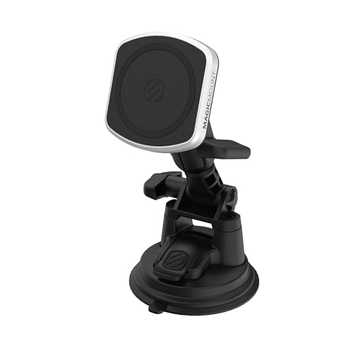 Scosche MP2WDHD MagicMount™ Pro2 Heavy Duty, Extra-Strong Suction Cup Cell Phone Mount, Windshield/Dashboard Magnetic Phone Holder with Anti-Shake Stabilizer for iPhone, Android, Tablet, Car, Truck - size: Pro, style: MagSafe - Window / Dash Suction
