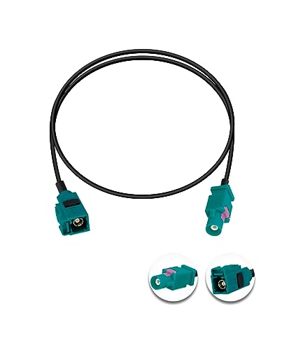 Fakra Z Male to Fakra Z Female RF Coax Cable 20in/50cm Fakra Z Female to Male Vehicle Car Antenna Extension Cable RG174 for Car Stereo GPS Navigation - size: 20in/50cm