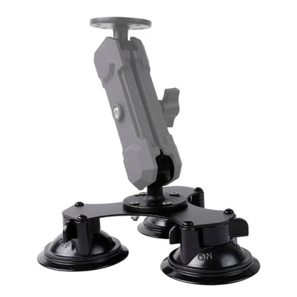 Triple Suction Cup with 1.5" / 38mm Ball, Heavy Duty 3 Suction Car Mount Base Compatible with RAM Mounts and Other C Size Double Socket Arm - size: Triple Suction Cup w/o Arm