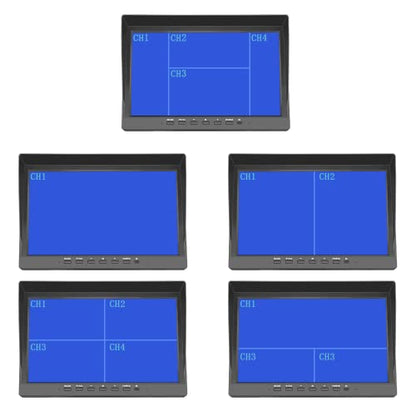 Hikity 10 Inch Small Monitor Screen Video Displays Quad Split HD Screen - size: 10 Inch+Car Charger