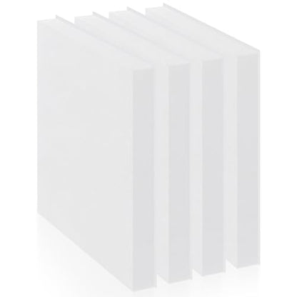 4 Pcs 1" Thick Foam Padding Sheet with Adhesive Backing Closed Cell - color: White, size: 1 Inch Thick, 6 x 6 Inches