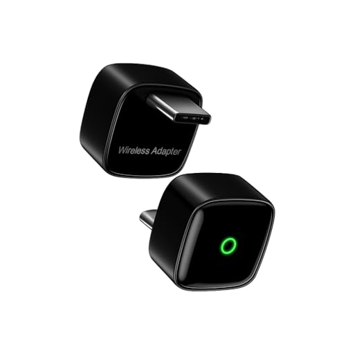 Wireless CarPlay & Android Auto Adapter USB-C Only for USB-C Vehicles - color: black