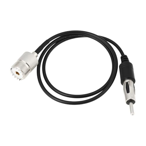 UHF Female to DIN AM/FM Male Radio Antenna Adapter Cable 50cm RG174 Compatible with Car CB Radio