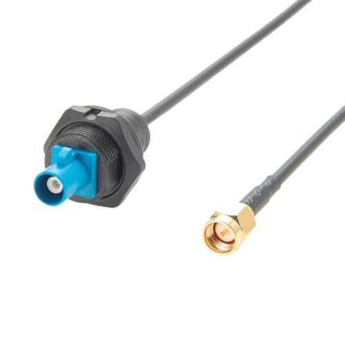 Front Panel Mount FAKRA Z Male to SMA Male RG174 RF Coax Cable Bulkhead FAKRA to SMA Vehicle Car GPS Antenna Adapter Cable Water Blue for GPS Navigation 4G LTE Satellite (15cm) - size: 15cm