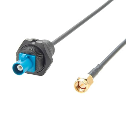 Front Panel Mount FAKRA Z Male to SMA Male RG174 RF Coax Cable Bulkhead FAKRA to SMA Vehicle Car GPS Antenna Adapter Cable Water Blue for GPS Navigation 4G LTE Satellite (15cm) - size: 15cm