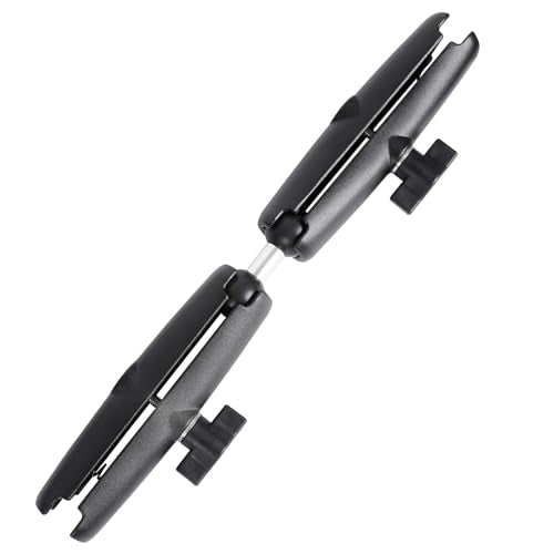 Dual Extension Double Socket Arm with 1" Double Ball Adapter Compatible with RAM B Size Mount and Other 1 inch Industry Standard Device, 360° Rotation Rod for Bike, Truck, Car (12.7" Length) - size: 12.7" length