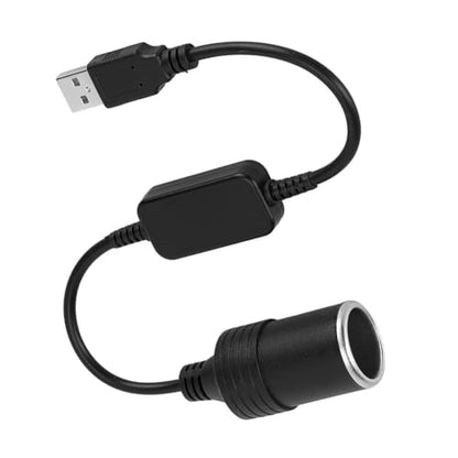 ZPSHYD USB to 12V Cigarette Lighter Adapter, 5V to 12V Step Up Converter Cable, 10W Max Female Car Socket Power Cord for Dash Cam, GPS, LED Strip, 30cm Black