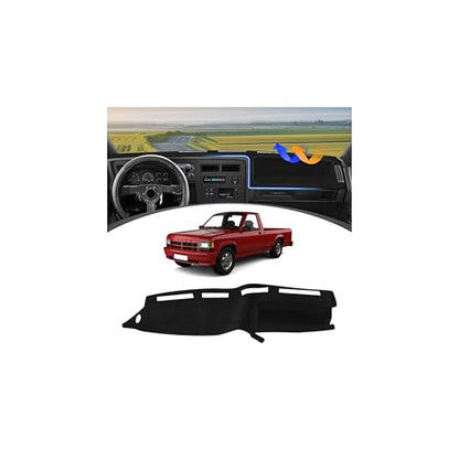 FIILINES Dash Cover for 1987-1996 Dodge Dakota, Dashboard Mat Exact Fit for Dakota Interior Accessories Dashboard Pad Carpet Dash Mat Sunshade Non-Slip Polyester Protector No Glare Black - size: For Dakota 1987-1996
