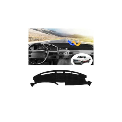FIILINES Dash Cover Fit for Ford F150 F250 F350 1992-1996, Dashboard Mat Exact Fit for F-150 F-250 F-350 Accessories Dashboard Pad Carpet Dash Mat Sunshade Non-Slip Polyester Protector No Glare Black - size: For F150 F250 F350 1992-1996