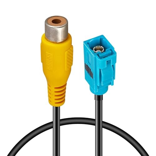 RED WOLF Fakra Z Female to RCA Female Cable Plug for Mercedes Benz Volvo Land Rover Retain OEM Navigation Stereo, Install Aftermarket Backup Reversing Camera Fakra Connector RCA Female Wire Adapter
