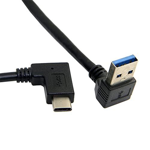Reversible USB 3.1 USB-C Angled to 90 Degree Down Angled A Male Data Cable for MacBook & Tablet & Mobile Phone - style: USB3.0 to Down