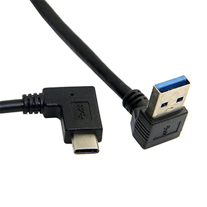 Reversible USB 3.1 USB-C Angled to 90 Degree Down Angled A Male Data Cable for MacBook & Tablet & Mobile Phone - style: USB3.0 to Down
