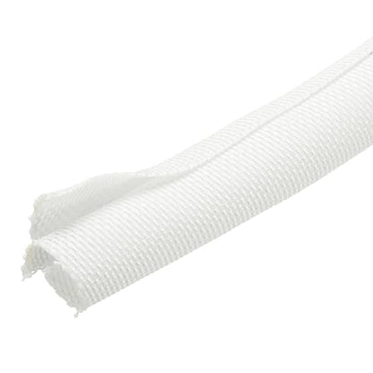 MECCANIXITY Braided Wire Loom, 10ft(3 m) - 3/8"(10mm) Wire Split Braided Cable Management Sleeve Automotive Woven Mesh Split Loom Tubing for Multi-Cable Management, White - color: White, size: 10ft(3 m) - 3/8"(10mm)