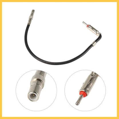 Car Radio Antenna 1 Male to 1 Female Adapter Right Angle Plug Cable Stereo Audio for Chrysler for Dodge for Ford for GM for Jeep 40-CR10 Auto Replacement Parts