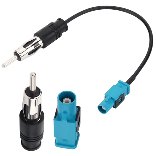 Radio Car Antenna Cable 6 Inch Universal Vehicle Car Stereo FM AM Radio Antenna Adapter Cable Fakra Z Male to DIN Plug Connector Cable for Car Stereo Audio HD Radio Head Unit - color: Male-Plug/6‘/15CM