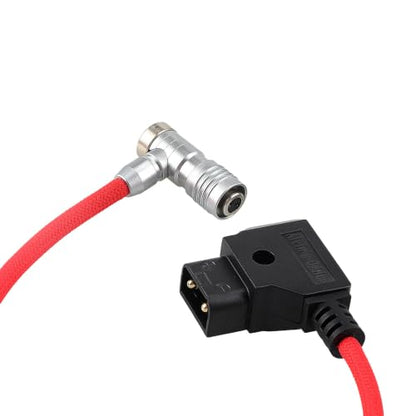 Alvin's Cables D-Tap to BMPCC 6K 4K Power Cable, Right Angle Weipu 2-Pin Female to D-Tap Male, Braided Ultra Flexible Cable for Blackmagic Pocket Cinema Camera 4K/6K/6K Pro, V-Mount, Red - color: 50cm Braided Red