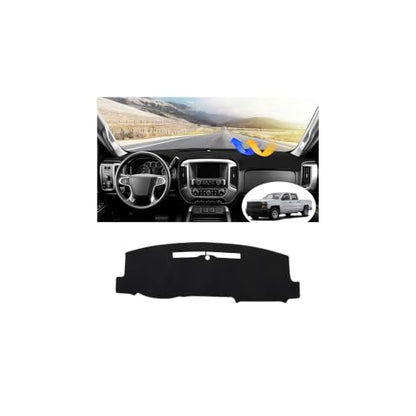FIILINES Dash Cover Fit for 2014-2018 Chevy Chevrolet Silverado/GMC Sierra 1500, 2015-2019 Silverado/GMC Sierra 2500HD 3500HD Accessories Dash Mat Sunshade Non-Slip Polyester Protector No Glare Black - size: For Silverado/Sierra 1500 2500 3500 2014-2018