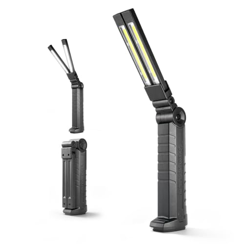 Rechargeable Work Light, 1200 Lumens Magnetic Light - color: Black
