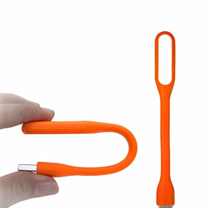 Flexible Mini USB LED Lamp Light Portable Night Light Compatible for Power Bank, Laptop, Notebook, Reading, Computer Keyboard USB Reading Light (8pcs, Orange)