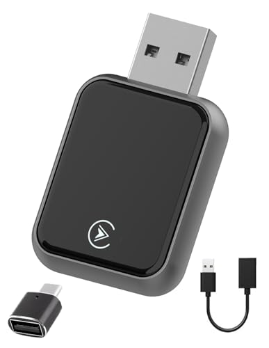 2026 Upgraded USB Wireless CarPlay Adapter for iPhone, Bluetooth 5.8 and Wi-Fi 6, Automatic & Zero-Delay Connection, Android auto Carplay Wireless Adapter for Android and iOS Systems. (Dark Gray) - color: Dark Gray