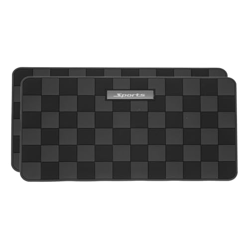 2 Pcs Car Dashboard Anti-Slip Mat, 10.2" x 5.9" Phone Grip Pad Non-Slip PVC Mat Anti-Skid Holder for Phone Keys Sunglasses Electronic Devices, Black-Grey - color: Black-Grey