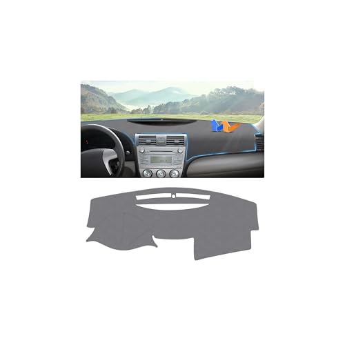Autorder Gray Dashboard Cover Mat for Toyota Camry 2007-2011 Accessories Dash Cover Upgrade Polyester Dash Mat Sunshade Glare UV Rays Protector(Without Speaker Holes) - size: Gray 07-11 Camry