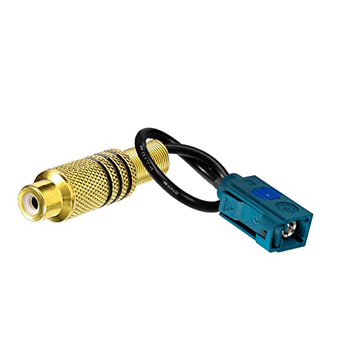 Superbat Fakra to RCA Adapter 6inch RCA Female to Blue Fakra Z Female Cable - color: Fakra Z female to RCA female