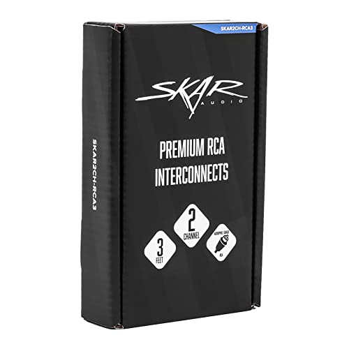 Skar Audio 3-Foot 2-Channel Twisted Pair RCA Interconnect Cable - SKAR2CH-RCA3 - size: 2-Channel - 3 feet
