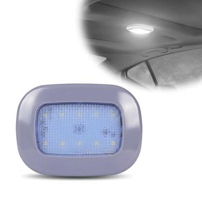 자동차 내부 천장 지붕 조명, USB 충전식 차량 돔 조명 10LED 독서 램프, 프레스 스위치 포함, 범용 마그네틱 무선 돔 램프, 자동차 트럭 RV 캠핑카용 (그레이) - color: 화이트 라이트, 그레이