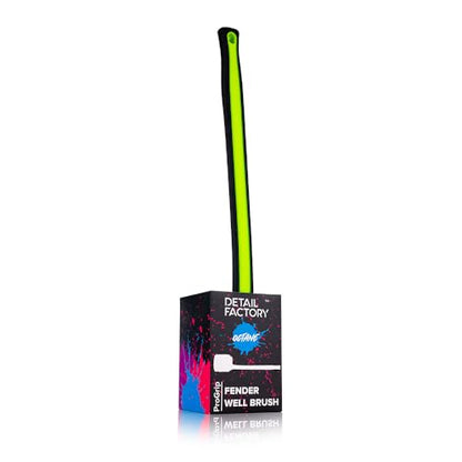 Detail Factory - Fender Well Brush - Ergonomic ProGrip Handle, Stiff Synthetic Bristles, Ergonomic Design, Clean Your Wheel Wells with Ease - Octane Ectoplasm - color: Ectoplasm