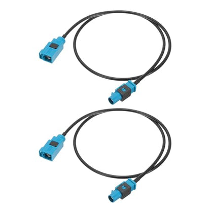 uxcell 2Pcs Antenna Extension Cable, 1.6ft/0.5m Longer Fakra-Z Male to Fakra-Z Female RF Coax Cable for Car Stereo Head Unit GPS Navigation FM AM Radio RG174 - size: 1.6ft/0.5m