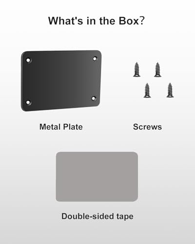 Metal Plate for Magnetic Wireless Backup Camera Adhesive & Screws