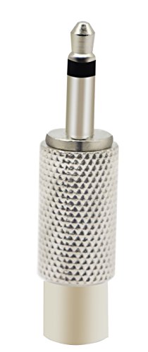 RCA to 3.5MM Audio TS Adapter 3.5mm 1/8" Mono Plug Male to RCA Female Jack Adaptor Connector（Silver (2 Packs, 2-Pole) - color: 2 Packs, 2-Pole