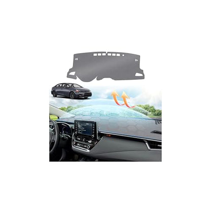 Sunsdrew Upgraded Gray Dashboard Cover for 2019-2026 Toyota Corolla Accessories,Dash Cover Mat Carpet Sunshade Pad UV Protection Anti-Glare Non-Slip - size: 19+Corolla Dash Cover(Gray)