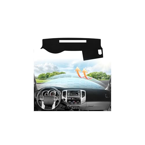 CARTIST Custom Fit for Dash Cover Toyota Tacoma 2005-2015 Dashboard Cover Mat Non-Slip Pad Carpet Sunshield Protector - size: 05-15 Tacoma(Black)