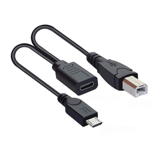 chenyang USB C Splitter Multi Charging Cable,USB C 1 to 2 USB B/Micro USB Charge Extension Cable Supports Charging Two Devices at The Same Time 0.98FT/0.3M - style: USB C to USB B ＆ Micro USB