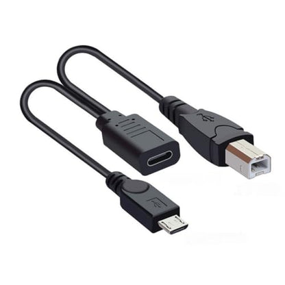 chenyang USB C Splitter Multi Charging Cable,USB C 1 to 2 USB B/Micro USB Charge Extension Cable Supports Charging Two Devices at The Same Time 0.98FT/0.3M - style: USB C to USB B ＆ Micro USB