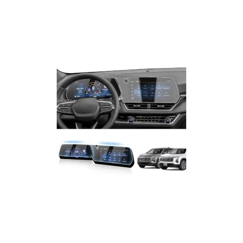 Canvcle 2PCS Screen Protector for 2026 2025 Chevy Equinox LT/RS/ACTIV, 11.3-Inch Navigation & 11-Inch Dashboard Touchscreen Protective Film 9H Tempered Glass HD Screen Saver [Anti-Glare & Shatterproof] - size: 2025-2026 Chevy Equinox 11.3 Inch + 11 Inch