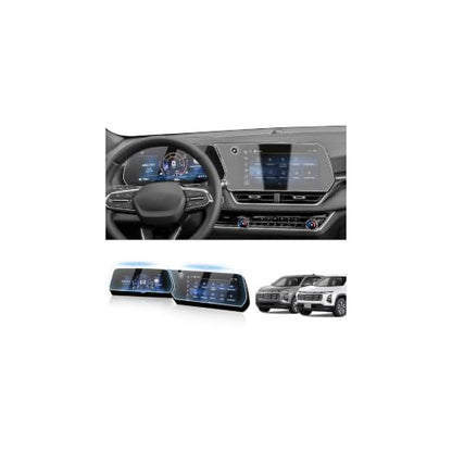 Canvcle 2PCS Screen Protector for 2026 2025 Chevy Equinox LT/RS/ACTIV, 11.3-Inch Navigation & 11-Inch Dashboard Touchscreen Protective Film 9H Tempered Glass HD Screen Saver [Anti-Glare & Shatterproof] - size: 2025-2026 Chevy Equinox 11.3 Inch + 11 Inch