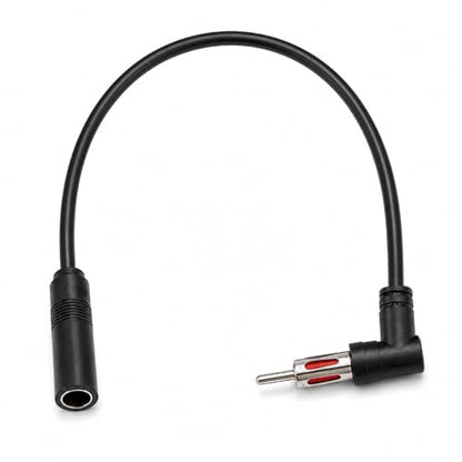 Car DIN Plug AM/FM Radio Stereo Male Right Angle to Female Adapter Antenna Connector Antenna Extension Cable Conversion Cable (20 inch) - size: 20 inch