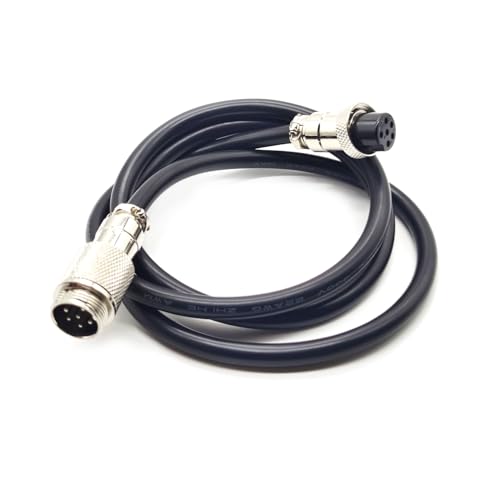 GX16 6 Pin Cable Male to Female Head Aviation Cordset, GX16 6 Pin Panel Mount Circular Metal Aviation Connector Adapter Male to Female（5Meter） - size: 16.4ft