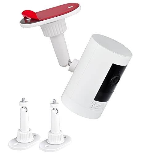 2Pack Adhesive Wall Mount Compatible with Ring Outdoor Cam (Stick Up Cam) and Outdoor Cam Plus and Indoor Cam (1st Gen) Camera,360 Degree Adjustable Mounting Bracket for Surveillance Camera