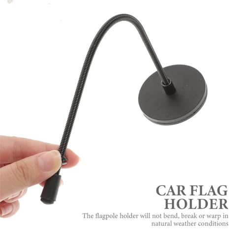 BESPORTBLE Car Flag Poles: 2Pcs 10Inches Long ine Flag with Magnetic Base and Flexible Flag Pole - Flag Holder for Truck Cars Suction Flagpole Supplies