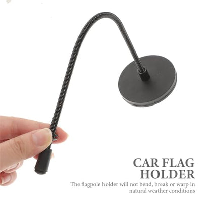 BESPORTBLE Car Flag Poles: 2Pcs 10Inches Long ine Flag with Magnetic Base and Flexible Flag Pole - Flag Holder for Truck Cars Suction Flagpole Supplies
