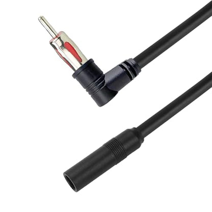 Car DIN Plug AM/FM Radio Stereo Male Right Angle to Female Adapter Antenna Connector Antenna Extension Cable Conversion Cable (16Ft) - size: 16Ft