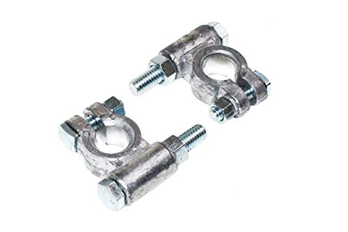 A-Team Performance Battery Terminal Kit - 2.5in Extended, 3/8in Bolt, Universal Fit - Dual Battery, Winch, Industrial Charging - Military Style Top Post Extenders & Locking Nuts