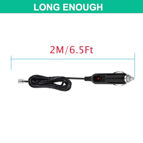 Power Cord for Escort Passport 9500ix 9500i, Uniden R7 R3 R1, Beltronics Valentine Radar Detector Car Charger RJ11 Power Adapter