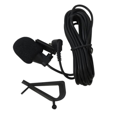 2024 Upgrade Car Microphone Stereo 3.5mm Jack Assembly Mic Car Radio Microphone for Kenwood Power Acoustik JVC Sony Jensen Alpine Car Vehicle Head Unit Bluetooth Enabled Audio GPS DVD