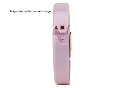 Vehicle Business Card Bin with Lid Holds 3.5" x 2" Contact Information Cards Stick On Advertising Box Light Pink Plastic On The Go Caddy by Marketing Holders - color: Mary Kay Pink
